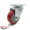 Service Caster 3.5 Inch Red Polyurethane Wheel Swivel Top Plate Caster SCC-20S3514-PPUB-RED - alternate 3